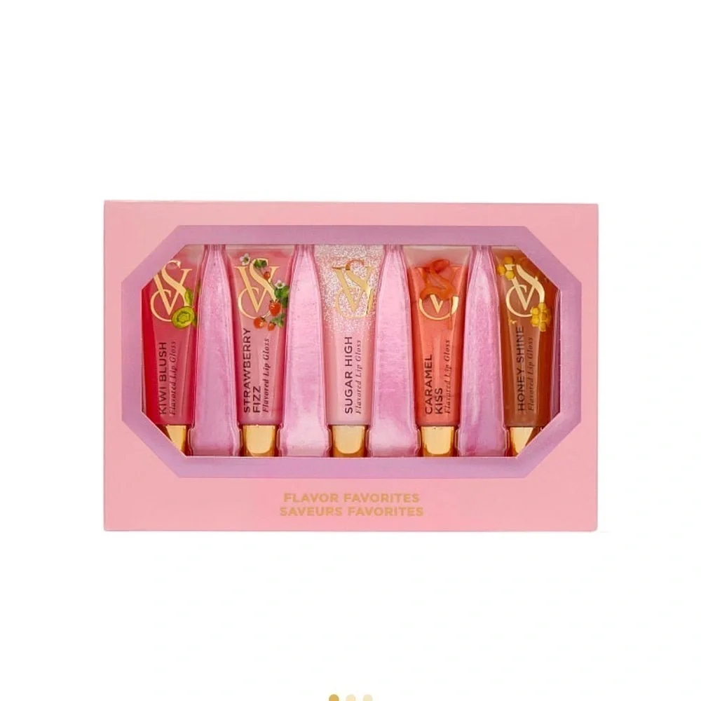 Victoria's Secret Flavored Lip Gloss 5 pc Gift Set Beauty Bundle LIMITED…